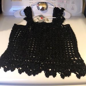 Metro Crochet vest black. Size M